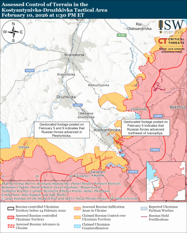 Фото 10 — Карта бойових дій в Україні на 11 лютого 2026 року