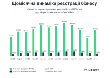Фото 2 — За другий рік повномасштабної війни українці відкрили рекордну кількість ФОПів - дослідження