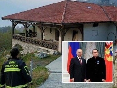 Фото 6 — В Італії спалили віллу кремлівського пропагандиста Соловйова та залишили йому послання (ФОТО)