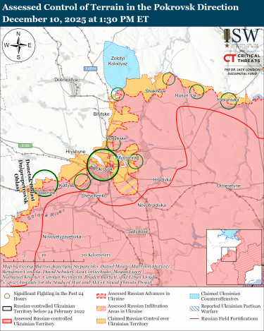 Фото 11 — Карта бойових дій в Україні на 11 грудня 2025 року