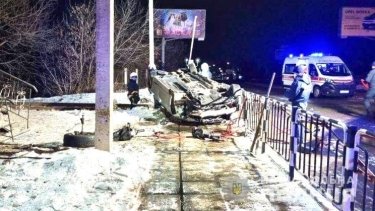 дтп на переезде, ивано-франковск, перевернулся, погиб азербайджанец