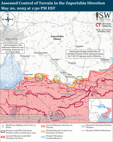 Фото 7 — Карта боевых действий в Украине на 21 мая 2025 года