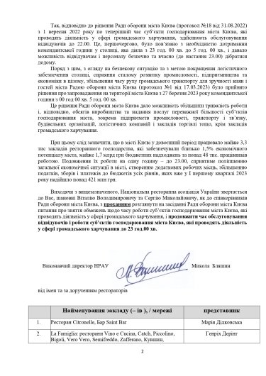 Фото 3 — Київські ресторани просять Кличка дозволити працювати до 23:00