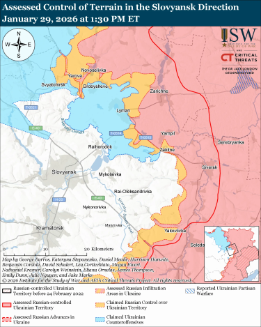 Фото 11 — Карта боевых действий в Украине на 30 января 2026 года