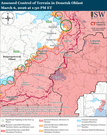 Фото 13 — Карта бойових дій в Україні на 7 березня 2026 року