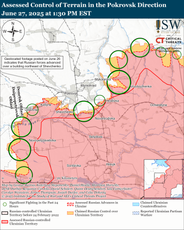 Фото 6 — Карта боевых действий в Украине на 28 июня 2025 года