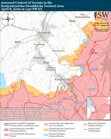 Фото 7 — Карта боевых действий в Украине на 9 апреля 2026 года