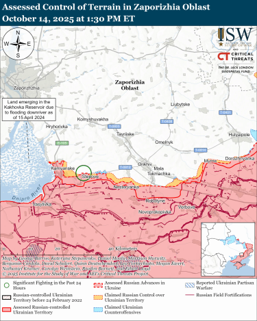 Фото 4 — Карта боевых действий в Украине на 15 октября 2025 года