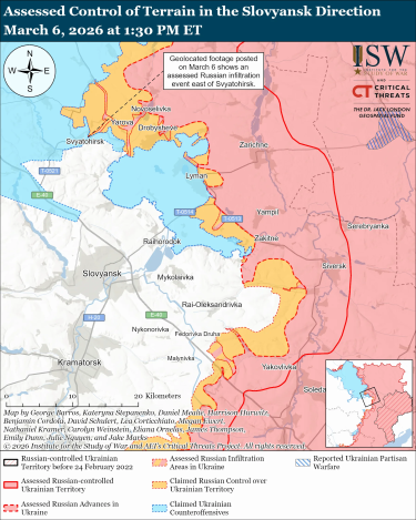 Фото 6 — Карта бойових дій в Україні на 7 березня 2026 року