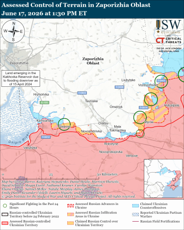 Фото 6 — Карта боевых действий в Украине на 18 июня 2026 года