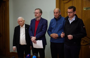 Премьеры Чехии, Словении и Польши 15 марта в Киеве. Фото: пресс-служба президента Украины