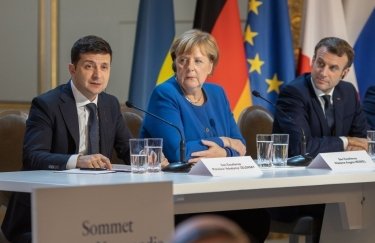 Владимир Зеленский с лидерами Германии и Франции. Фото: пресс-служба президента Украины