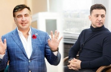 Михаил Саакашвили и Владимир Зеленский. Фотоколлаж: slovoidilo.ua
