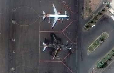 В SkyUp не могут подтвердить или опровергнуть информацию о состоянии своих самолетов в Судане. Фото: Maxar Technologie