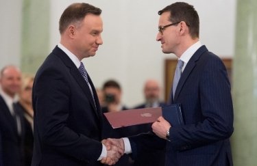 Президент Польши Анджей Дуда и новый премьер Матеуш Моравецки