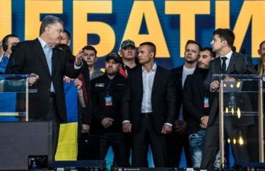 Пятый и шестой президенты Украины на дебатах, весной 2019 года. Фото: GettyImages