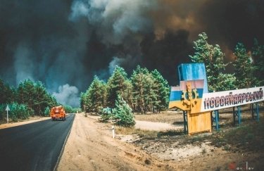Лесной пожар в Луганской области. Фото: Алексей Ковалёв / Facebook
