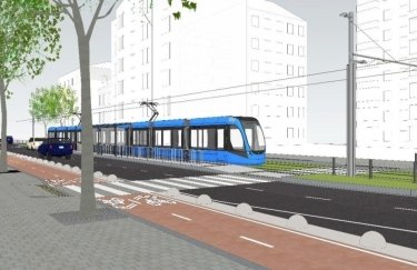 Проект нового трамвая в центр Киева. Фото: КГГА