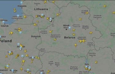 Многие авиакомпании отказываются летать над Беларусью. Скрин: Flightradar Многие авиакомпании отказываются летать над Беларусью. Скрин: Flightradar