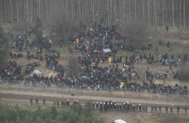 Мигранты на границе Беларуси с Польшей