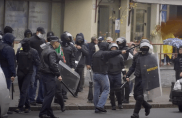Лица, участвующие в подавлении протестов в Минске. Скриншот видео Onliner Belarus