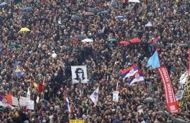 Массовые протесты в Сербии. Фото: thepigeonexpress.com