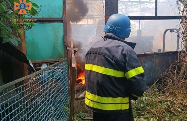 Спасатели ликвидировали пожар в Гуляйполе. Фото: ГУ ГСЧС в Запорожской области