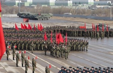 Репетиция военного парада к 9 мая в России. Фото: ВКонтакте