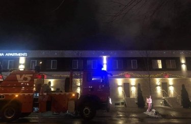 Пожар в одесском отеле. Фото: ГСЧС