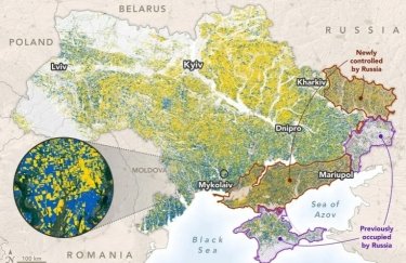 РФ контролирует более 20% сельхозугодий Украины: данные спутниковых снимков NASA