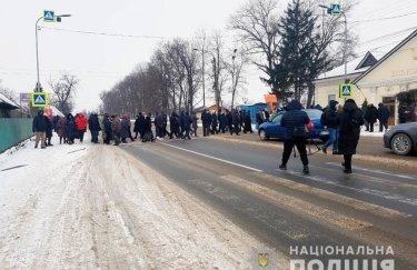 Тарифные протесты на Буковине. Фото: Нацполиция