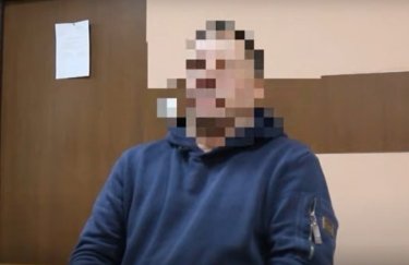 Один из задержанных агентов ФСБ. Фото: скриншот YouTube/СБУ
