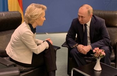 Встреча Урсулы фон дер Ляйен и Владимира Путина в Берлине. Фото: twitter.com/vonderleyen