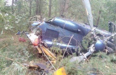В Киеве упал вертолет