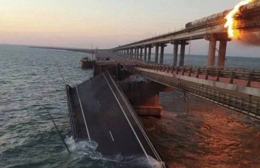Крымский мост, повреждения, пожар