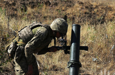 военный ВСУ, миномет, оружие