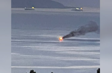 Порт в Новороссийске, вероятно, атаковали морские дроны. Фото: социальные сети