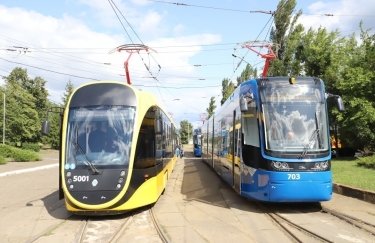 Киев получил новые трамваи. Фото: КГГА