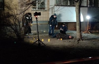 На месте убийства женщины-полицейской в Киеве. Фото: kiev.informator.ua