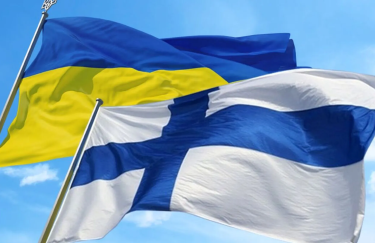 Украина Финляндия, флаг Украины и финляндии