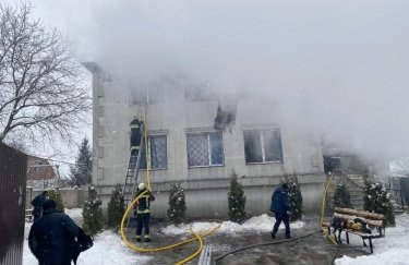 Пожар в доме престарелых в Харькове 21 января. Фото: ГСЧС