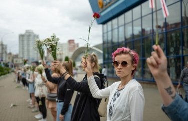"Цепь солидарности" в Минске, 12 августа 2020 года. Фото: Getty Images