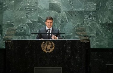 Выступление Владимира Зеленского в ООН. Фото: пресс-служба Офиса президента