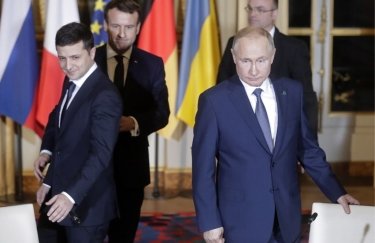 Владимир Зеленский и Владимир Путин в Париже. Фото: Getty Images