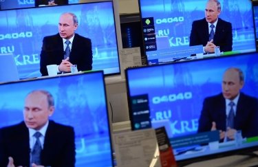 російська пропаганда, пропаганда РФ, Путін, риторика Кремля, Путін по телебаченню, блакитний екран