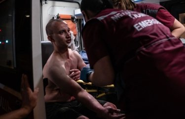 Раненый на протестах в Беларуси. Фото: Getty Images