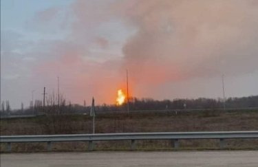 Взрыв на газопроводе возле Лубнов. Фото: МВД