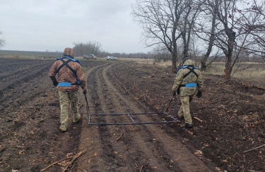 В Украине идет гуманитарное разминирование. Фото: Центр противоминной деятельности. минеры, поле, разминирование, деревья