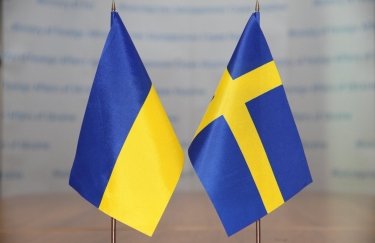 флаг Швеции, флаг Украины, Украина и Швеция