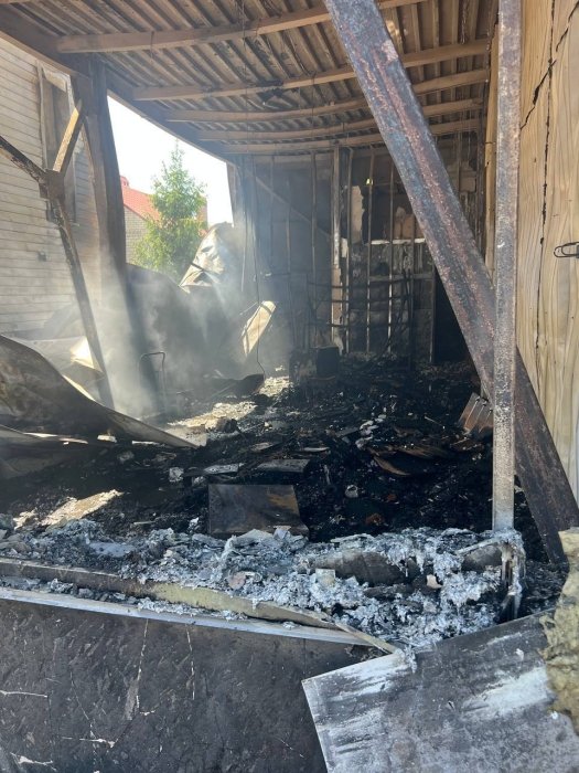 згоріле приміщення Нової пошти на Одещині